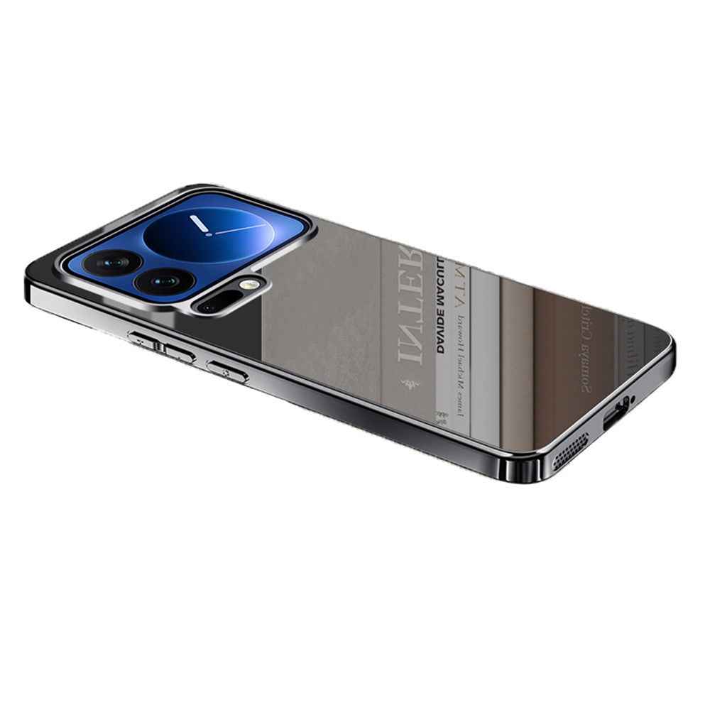 For Xiaomi 17 Pro Case Electroplating PC Phone Back Cover with Camera Lens Protector - Black