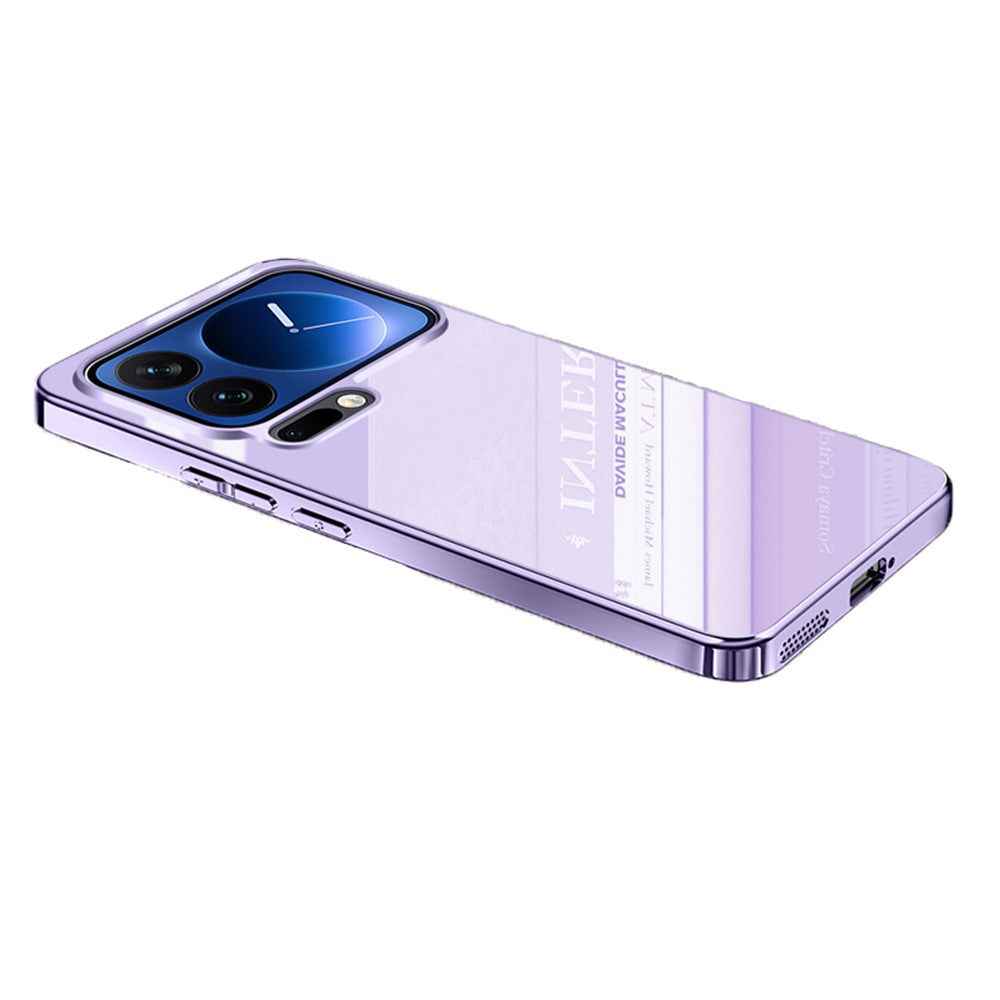 For Xiaomi 17 Pro Case Electroplating PC Phone Back Cover with Camera Lens Protector - Purple