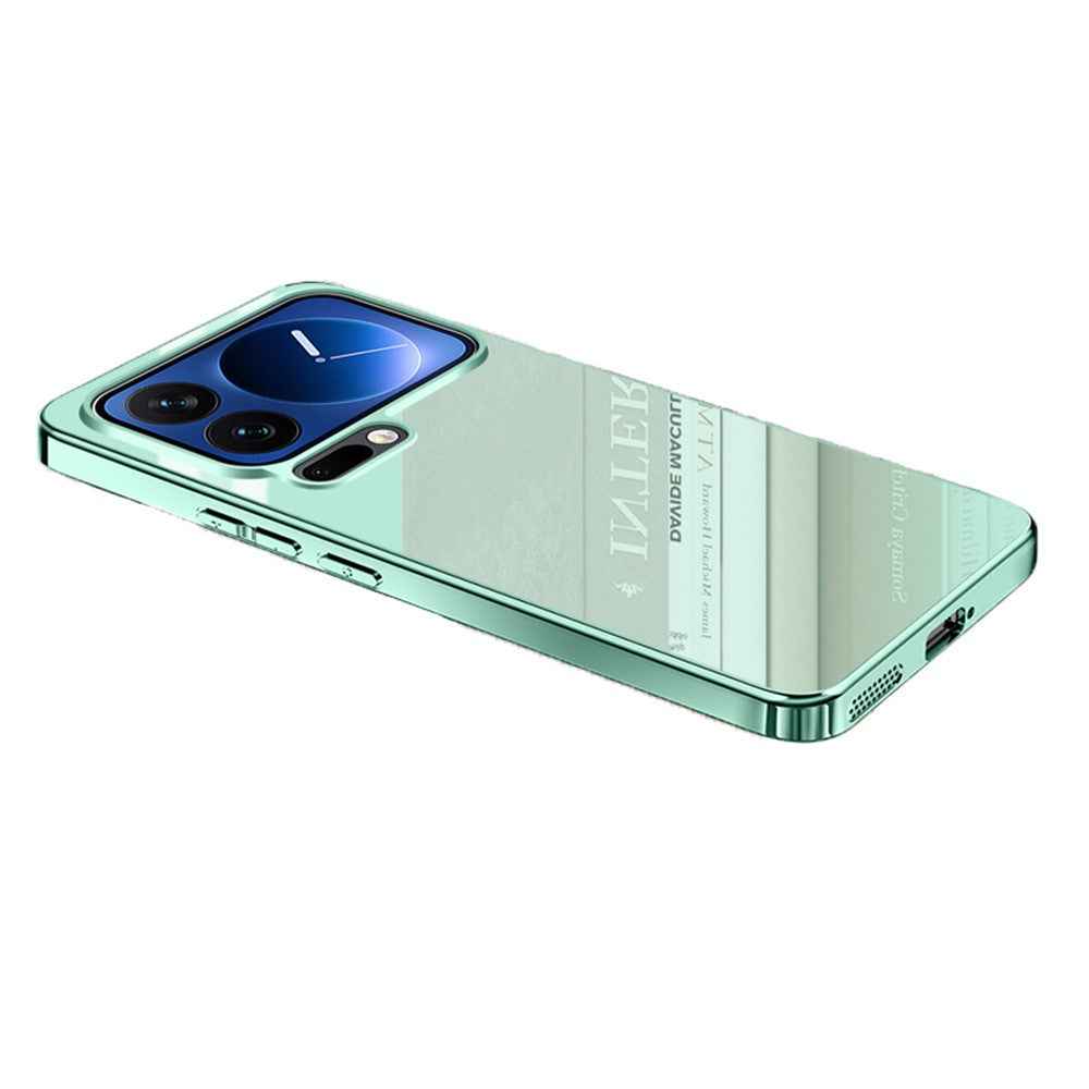 For Xiaomi 17 Pro Case Electroplating PC Phone Back Cover with Camera Lens Protector - Green