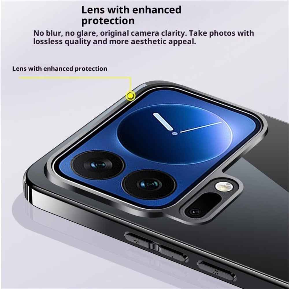 For Xiaomi 17 Pro Case Electroplating PC Phone Back Cover with Camera Lens Protector - Blue