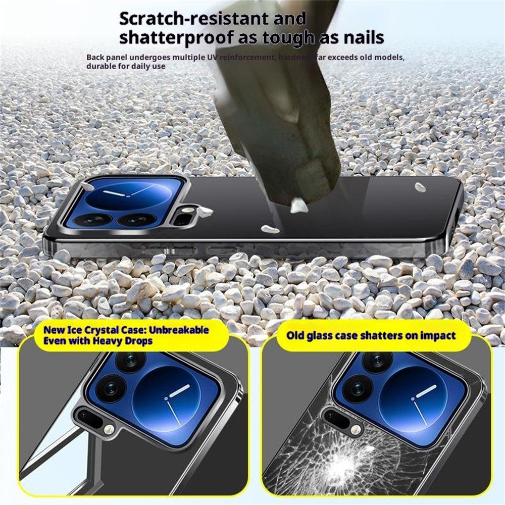 For Xiaomi 17 Pro Max Case Electroplating PC Phone Back Cover with Camera Lens Protector - Blue