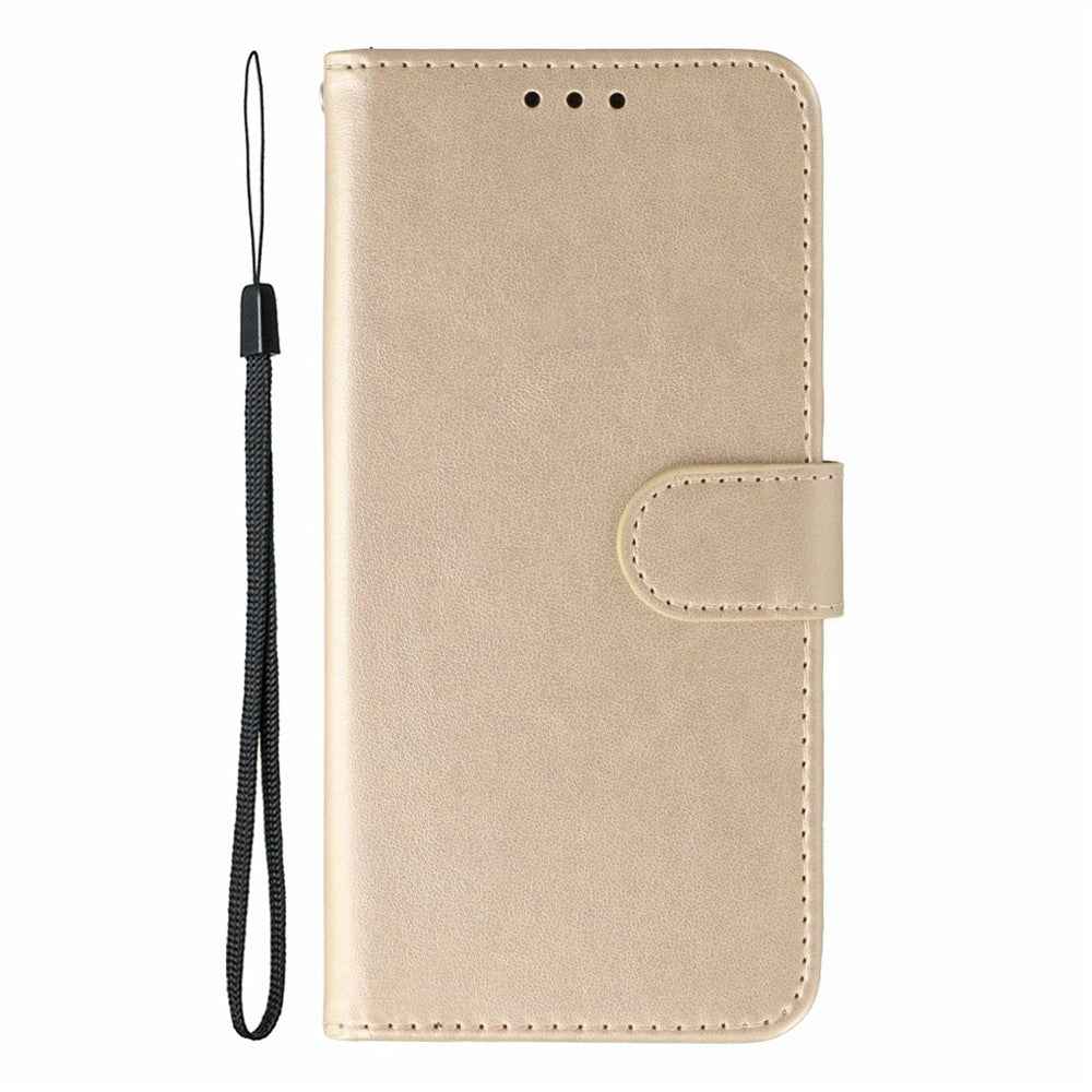 For Xiaomi 17 Pro Case PU Leather Flip Wallet Phone Cover with Strap - Rose Gold