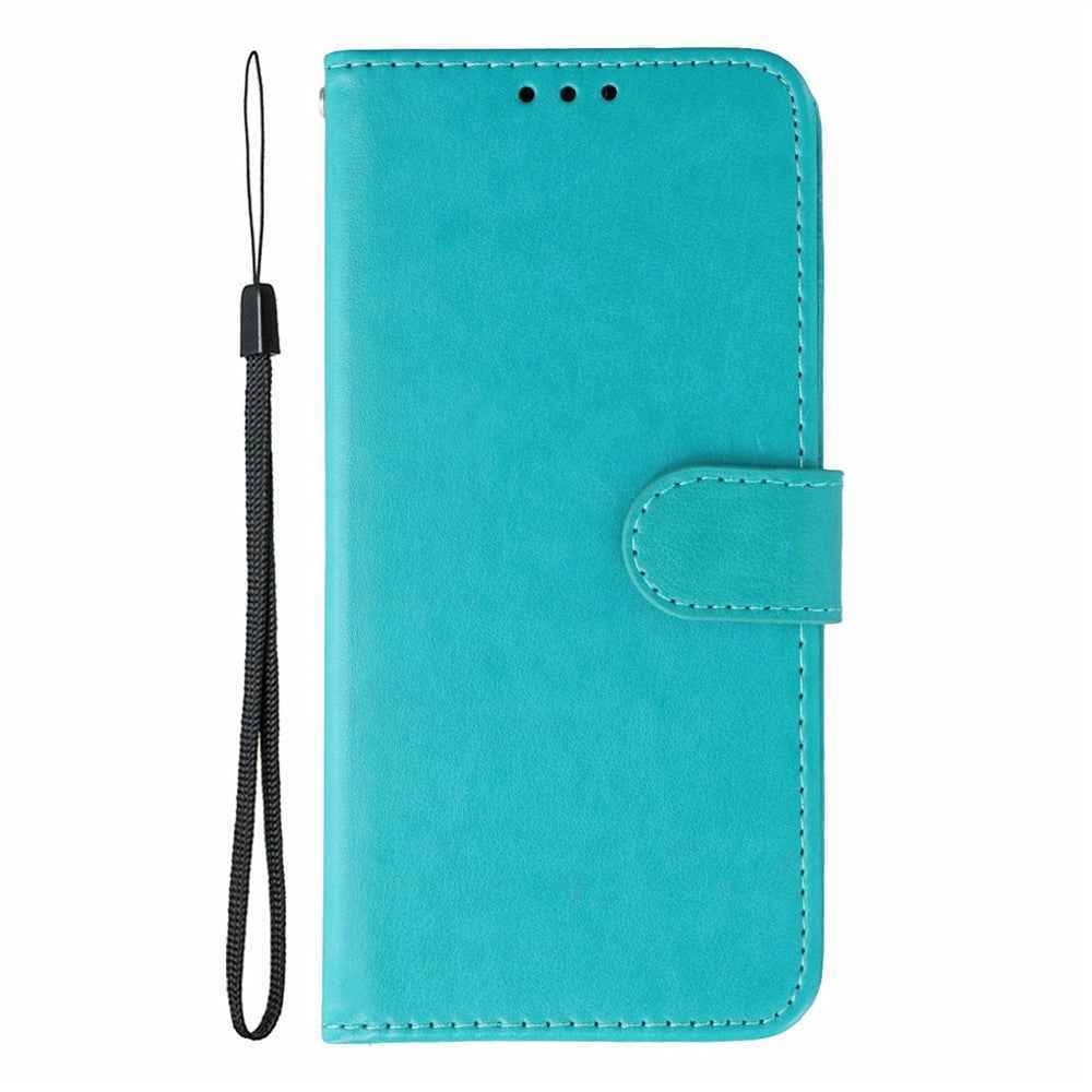 For Xiaomi 17 Pro Case PU Leather Flip Wallet Phone Cover with Strap - Blue