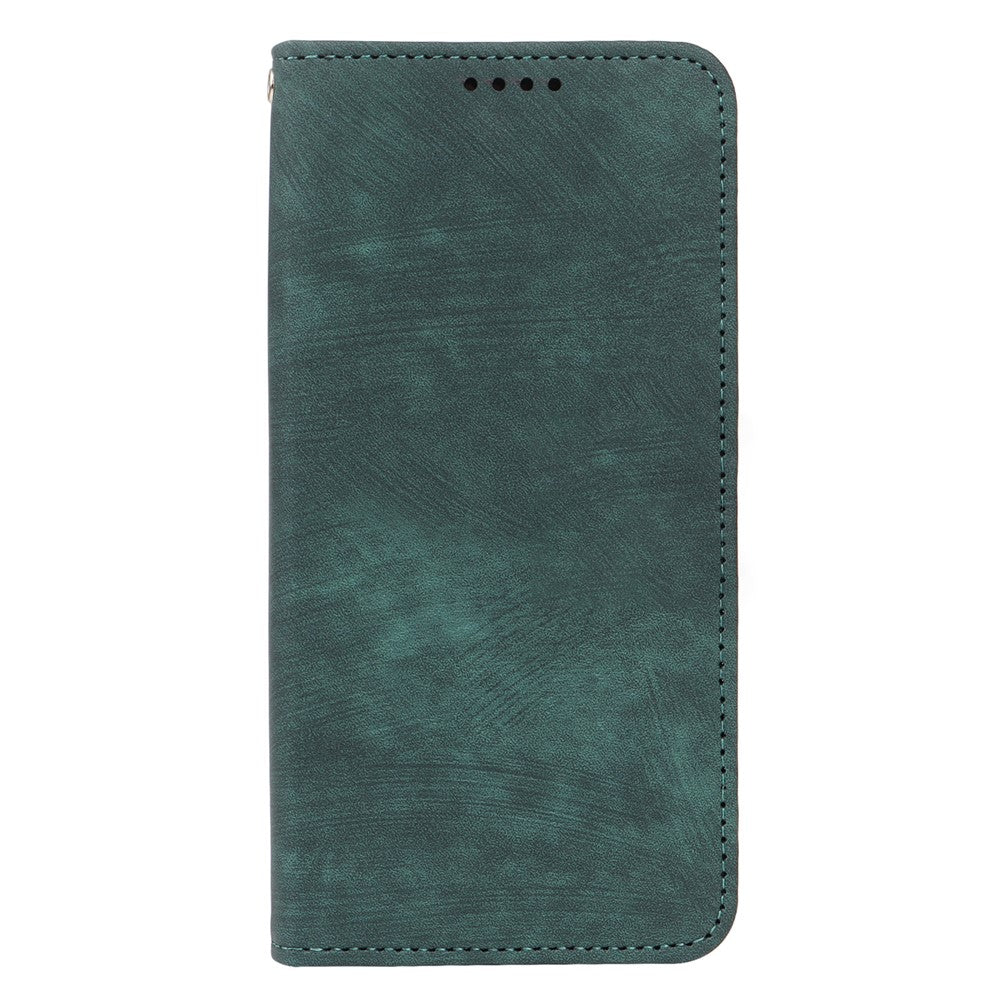 For Xiaomi 17 Pro Max Case Strong Magnetic Leather Wallet Phone Cover with Striped Texture - Green