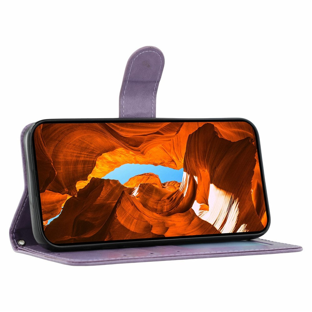 For Xiaomi 17 Pro Max Case PU Leather Flip Wallet Phone Cover with Strap - Purple