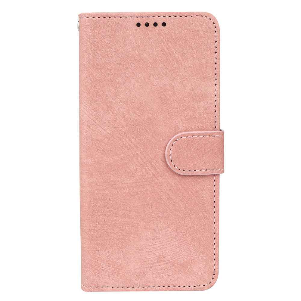 For Xiaomi 17 Pro Case Flip Wallet Striped Texture Leather Phone Cover - Rose Gold