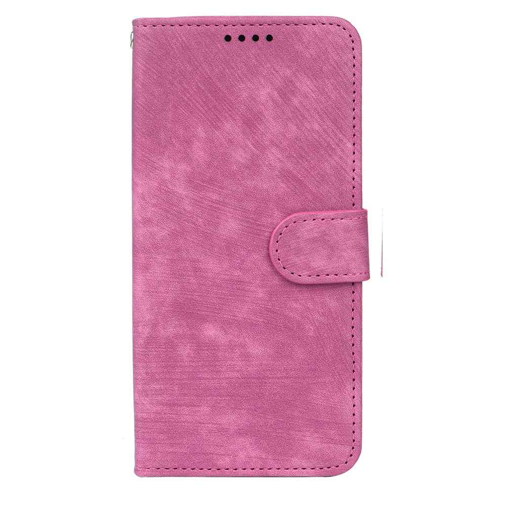 For Xiaomi 17 Pro Case Flip Wallet Striped Texture Leather Phone Cover - Rose