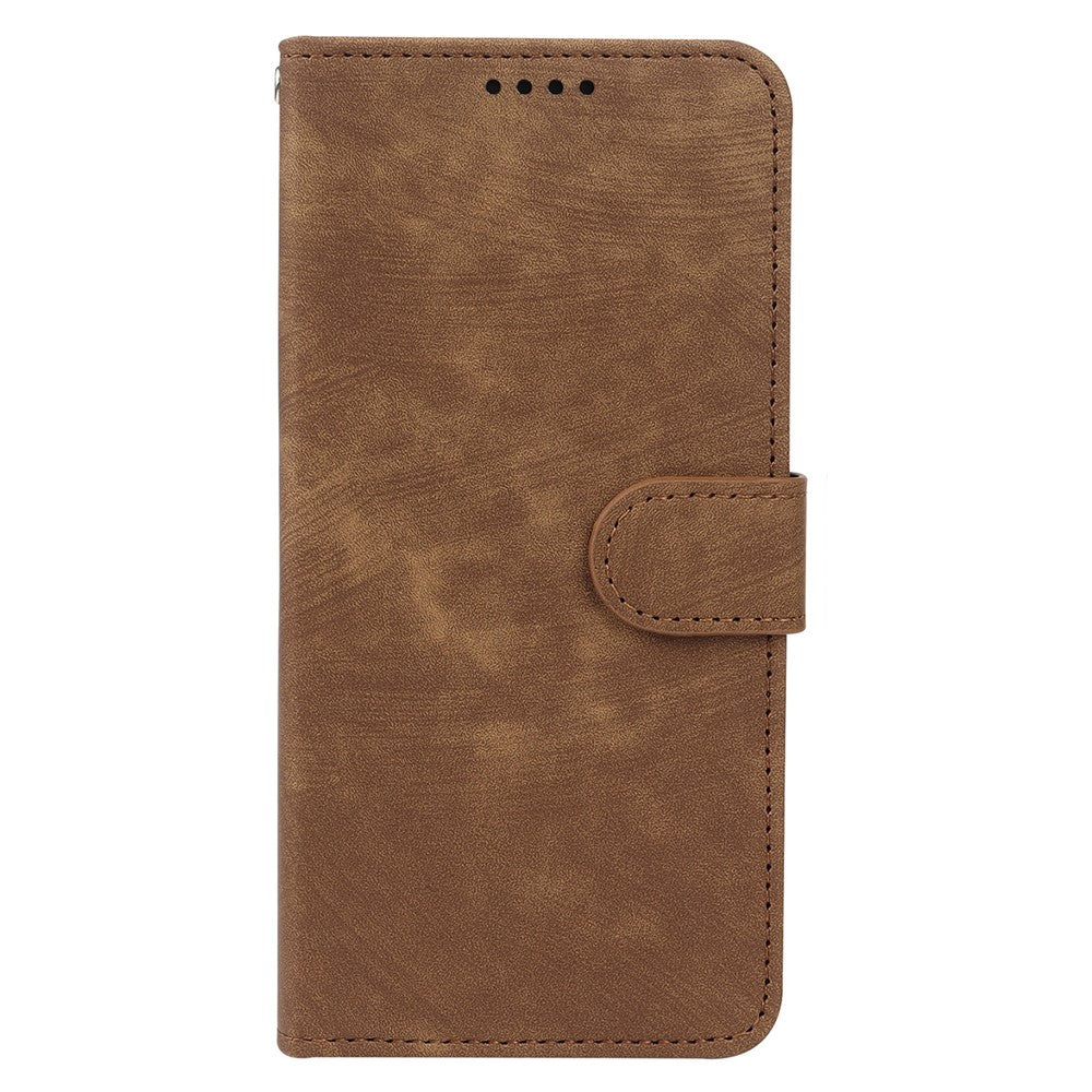 For Xiaomi 17 Pro Max Case Flip Wallet Striped Texture Leather Phone Cover - Brown
