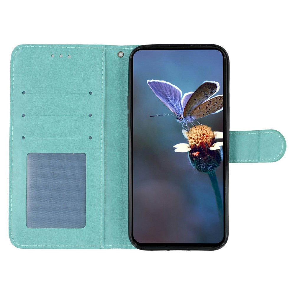 For Xiaomi 17 Pro Max Case Lace Flowers PU Leather Flip Wallet Phone Cover - Green