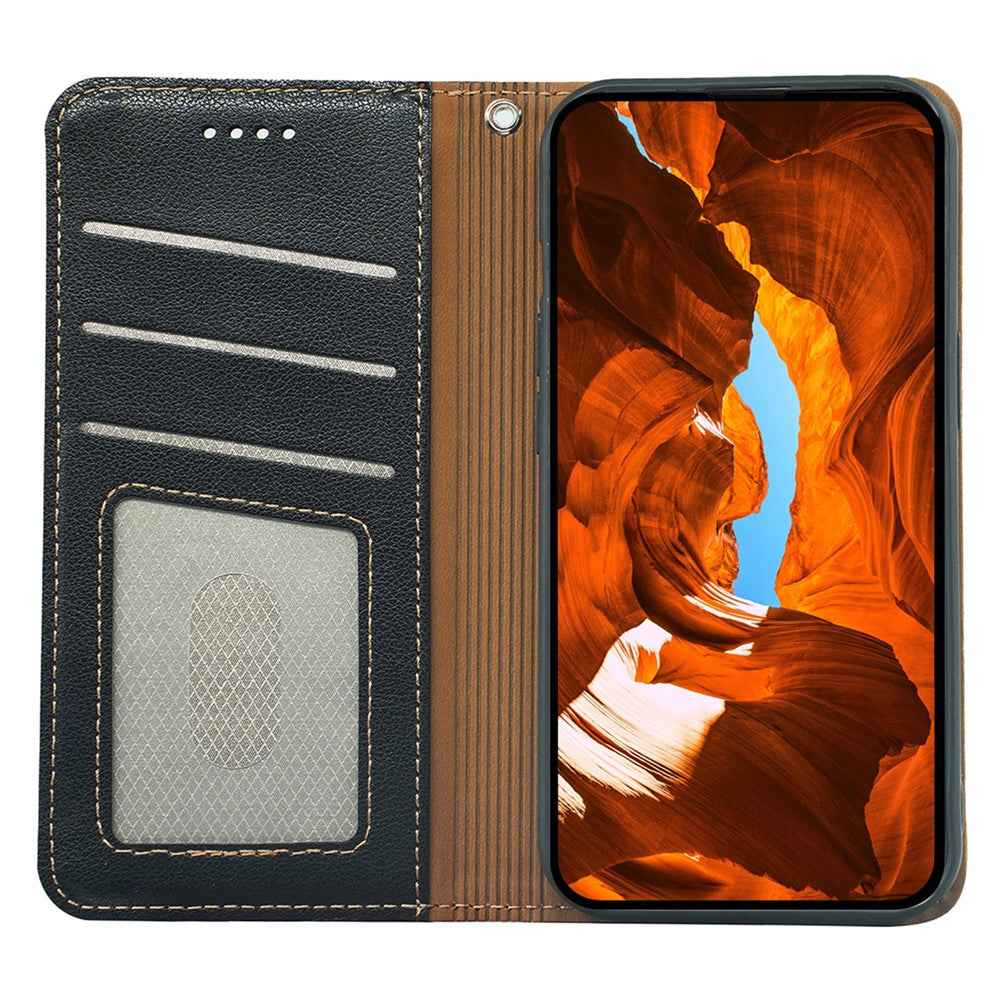 For Xiaomi 17 Pro Case Wallet RFID Blocking Leather Phone Cover Strong Magnetic Closure - Black