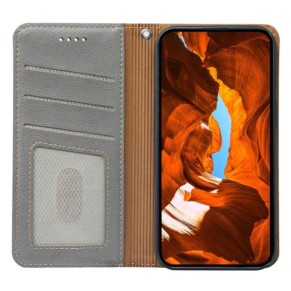 For Xiaomi 17 Pro Case Wallet RFID Blocking Leather Phone Cover Strong Magnetic Closure - Grey