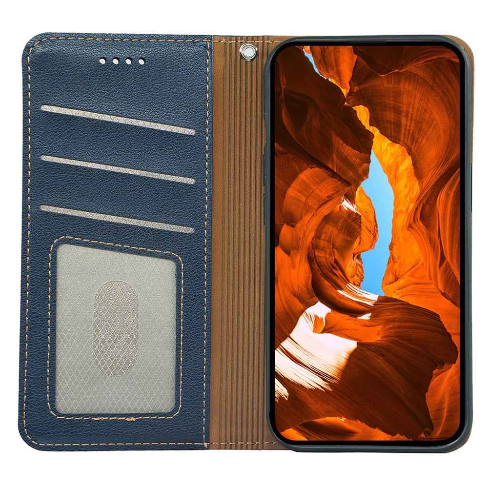 For Xiaomi 17 Pro Case Wallet RFID Blocking Leather Phone Cover Strong Magnetic Closure - Blue