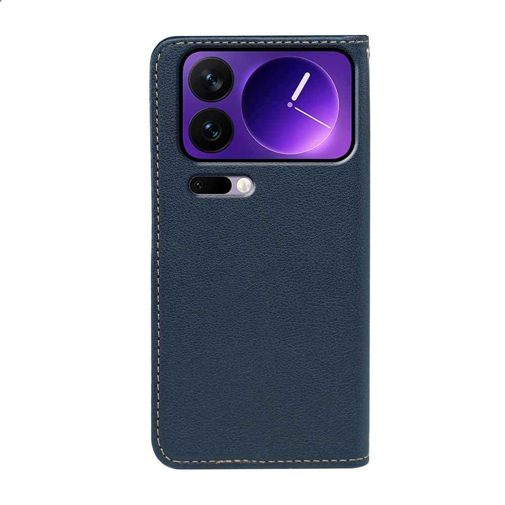 For Xiaomi 17 Pro Case Wallet RFID Blocking Leather Phone Cover Strong Magnetic Closure - Blue