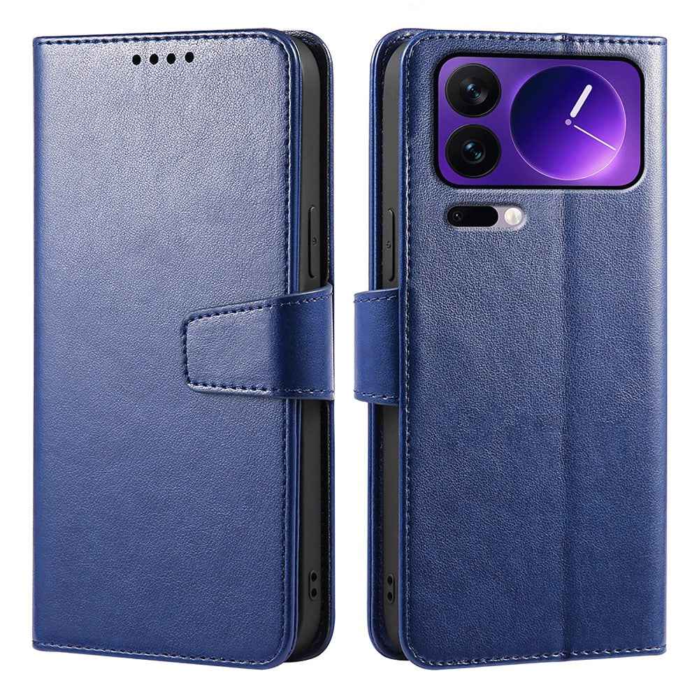 For Xiaomi 17 Pro Case Stand Card Holder Wallet Leather Phone Cover - Blue