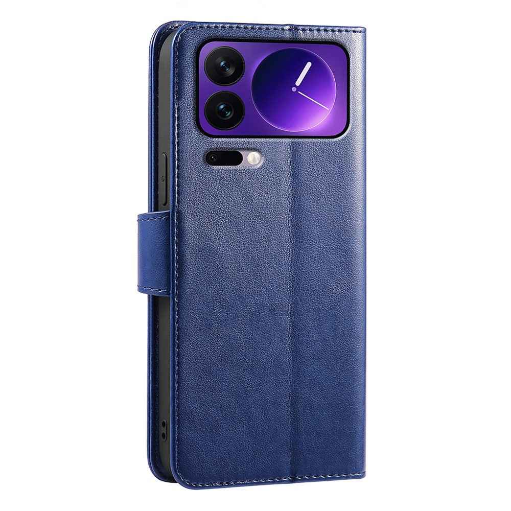 For Xiaomi 17 Pro Case Stand Card Holder Wallet Leather Phone Cover - Blue