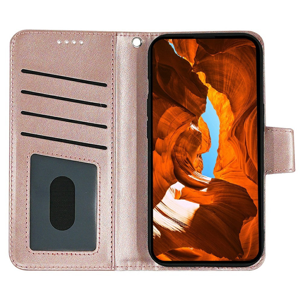 For Xiaomi 17 Pro Max Case Stand Card Holder Wallet Leather Phone Cover - Rose Gold