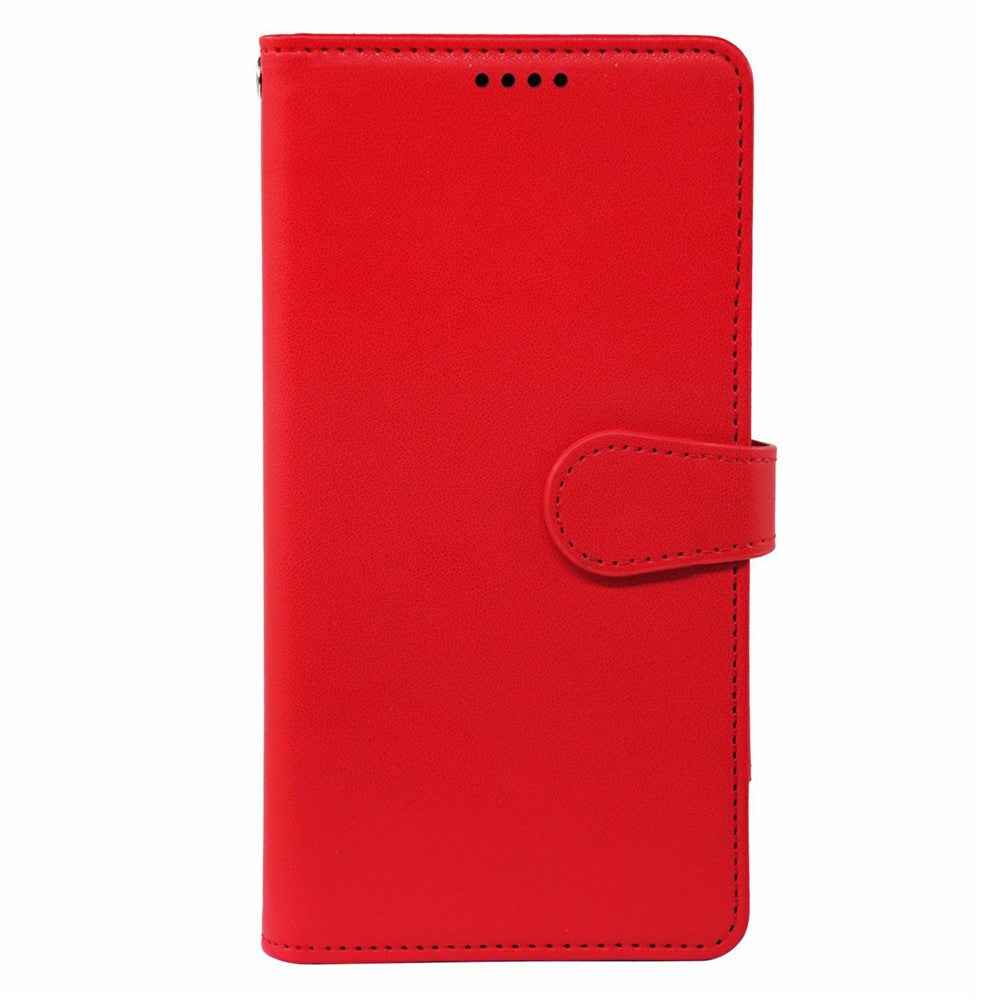 For Xiaomi 17 Pro Case with 9 Card Slots PU Leather Stand Phone Cover - Red