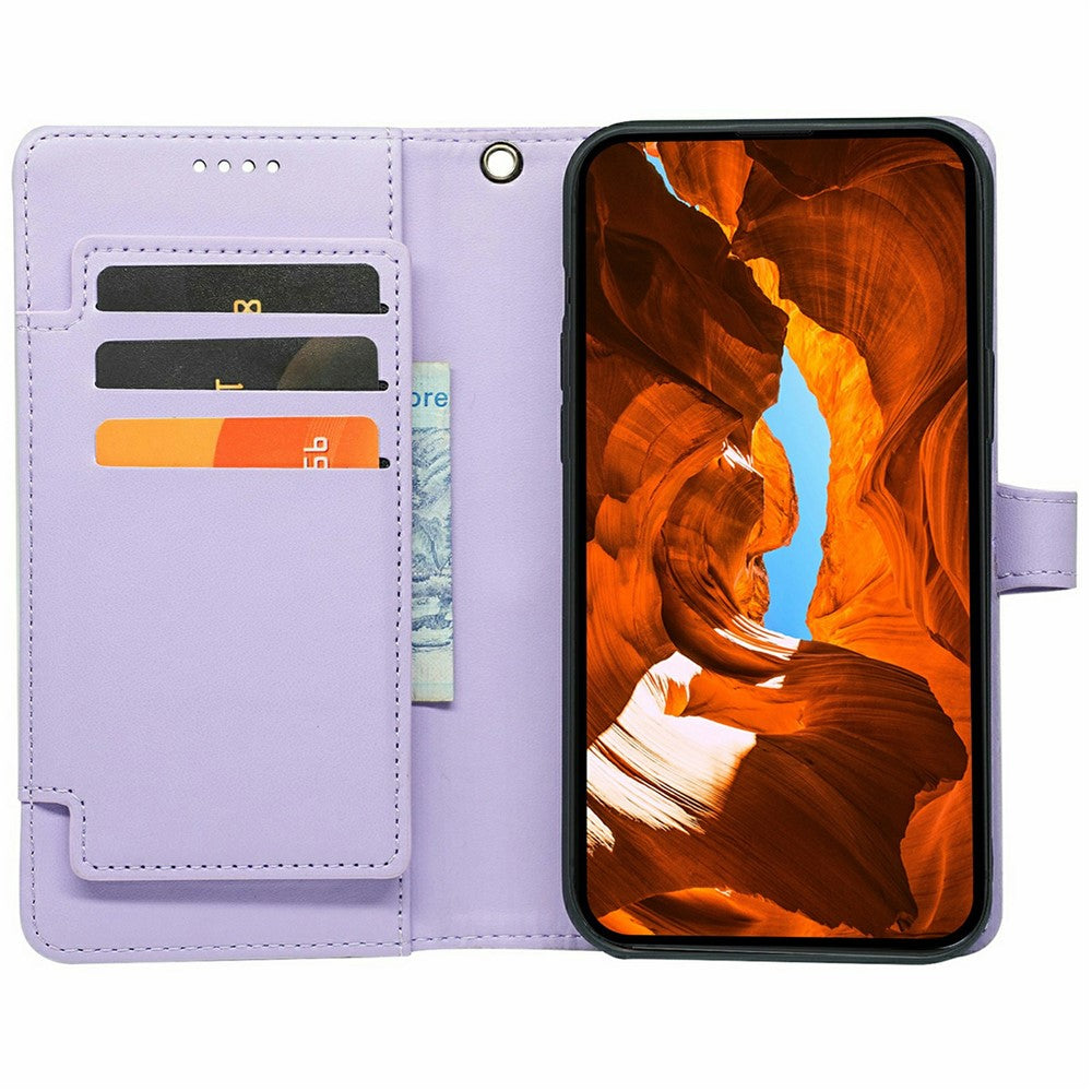 For Xiaomi 17 Pro Max Case with 9 Card Slots PU Leather Stand Phone Cover - Purple