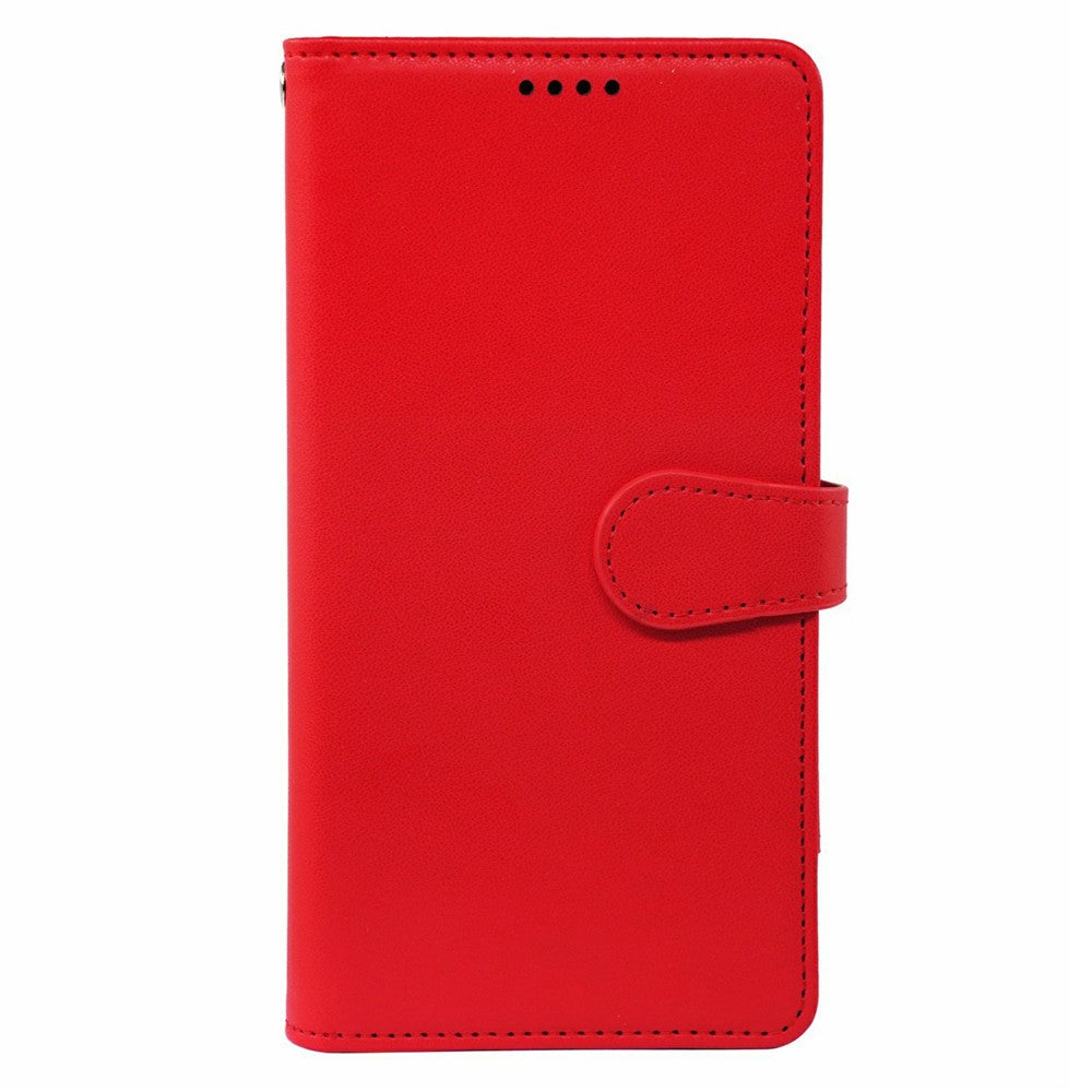 For Xiaomi 17 Pro Max Case with 9 Card Slots PU Leather Stand Phone Cover - Red