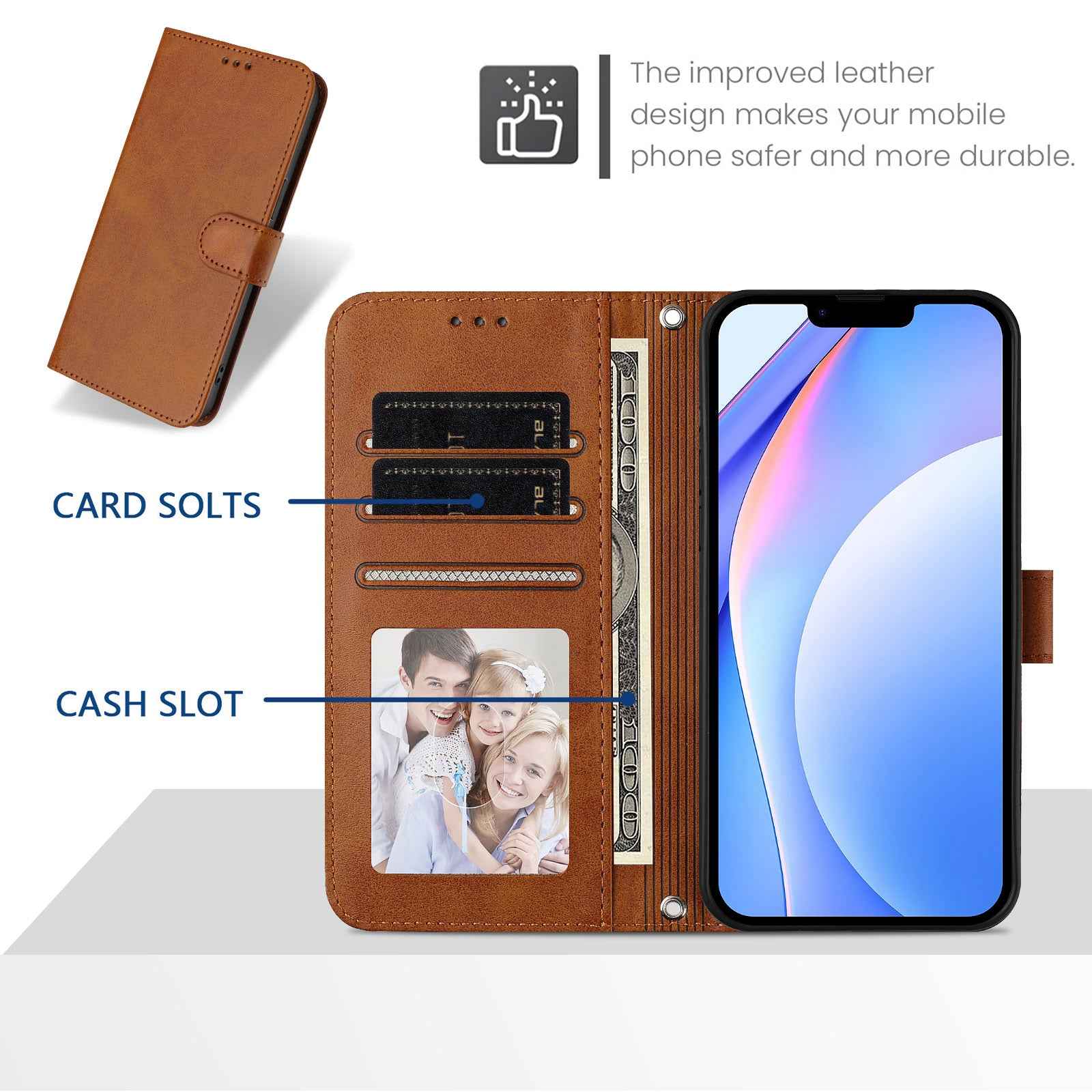 For Xiaomi 17 Pro Wallet Case RFID Blocking Calf Texture Leather Stand Phone Cover with Strap - Brown