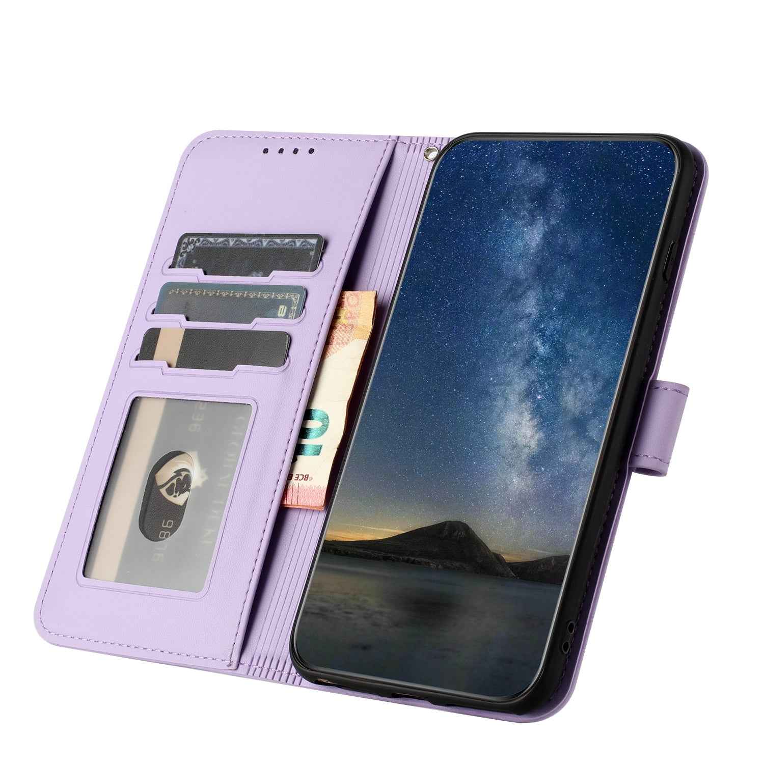 For Xiaomi 17 Pro Phone Cases Mandala Flower Leather Wallet Mobile Cover with Strap - Purple