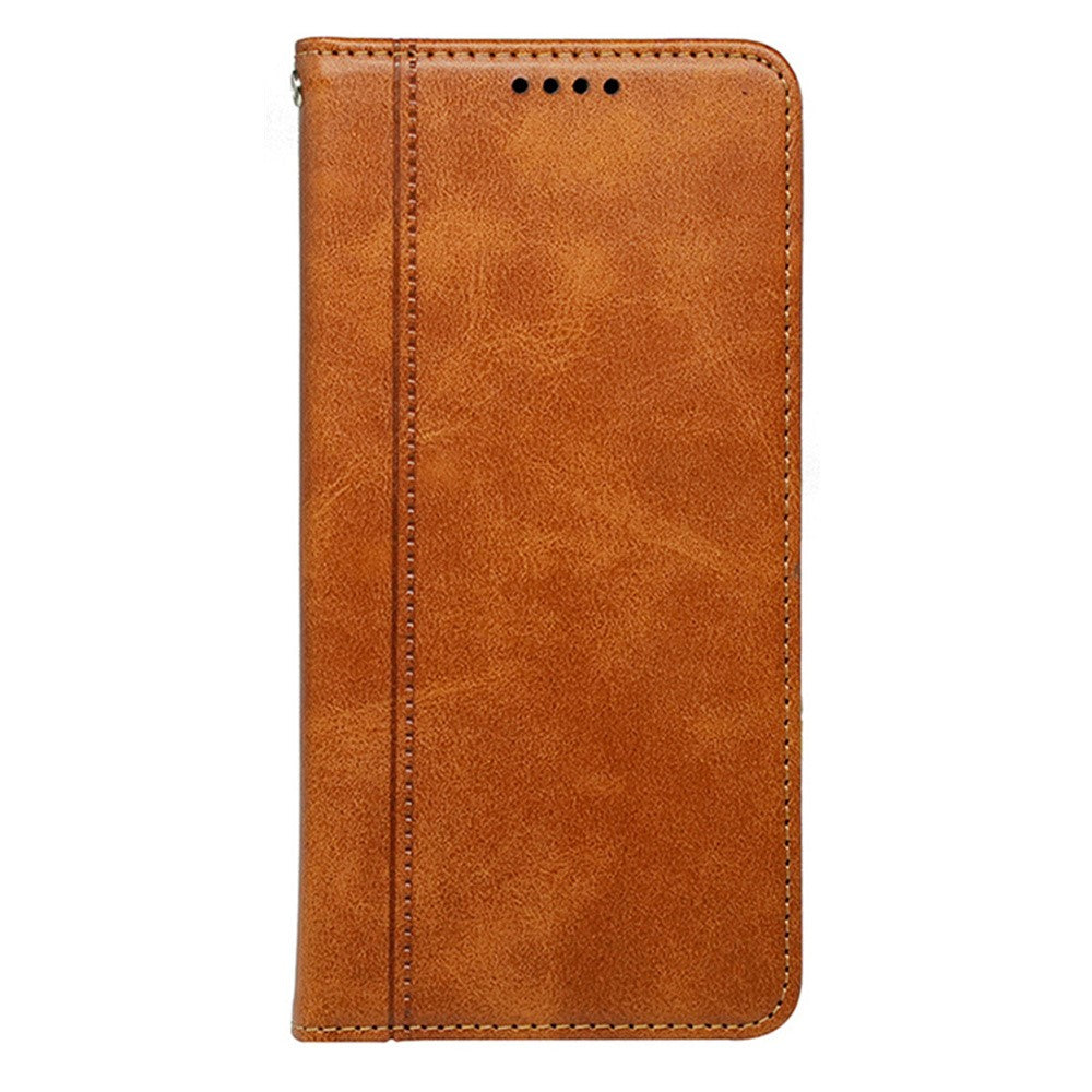 For Xiaomi 17 Pro Case Hidden Magnetic Closure Calf Texture Leather Phone Cover - Yellow