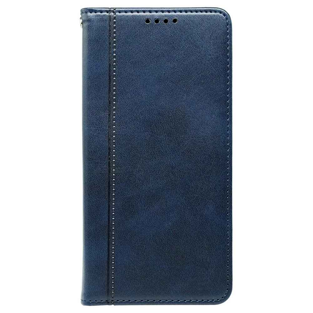 For Xiaomi 17 Pro Case Hidden Magnetic Closure Calf Texture Leather Phone Cover - Blue