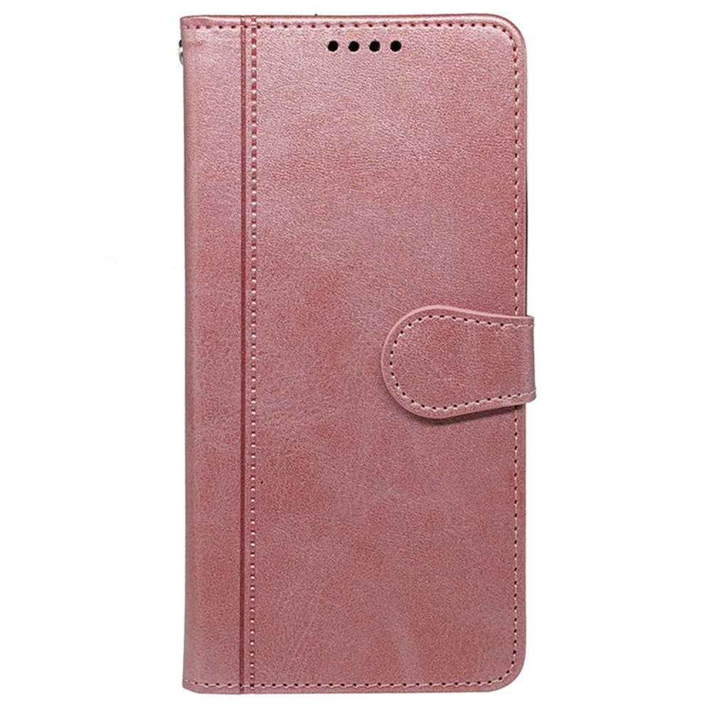 For Xiaomi 17 Pro Case Calf Texture Leather Stand Book Style Phone Cover - Rose Gold