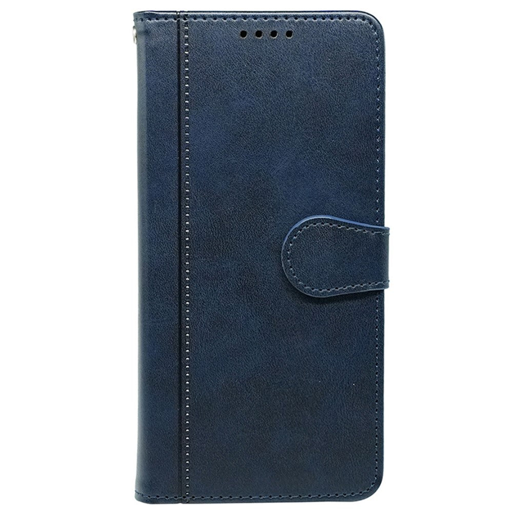 For Xiaomi 17 Pro Max Case Calf Texture Leather Stand Book Style Phone Cover - Blue