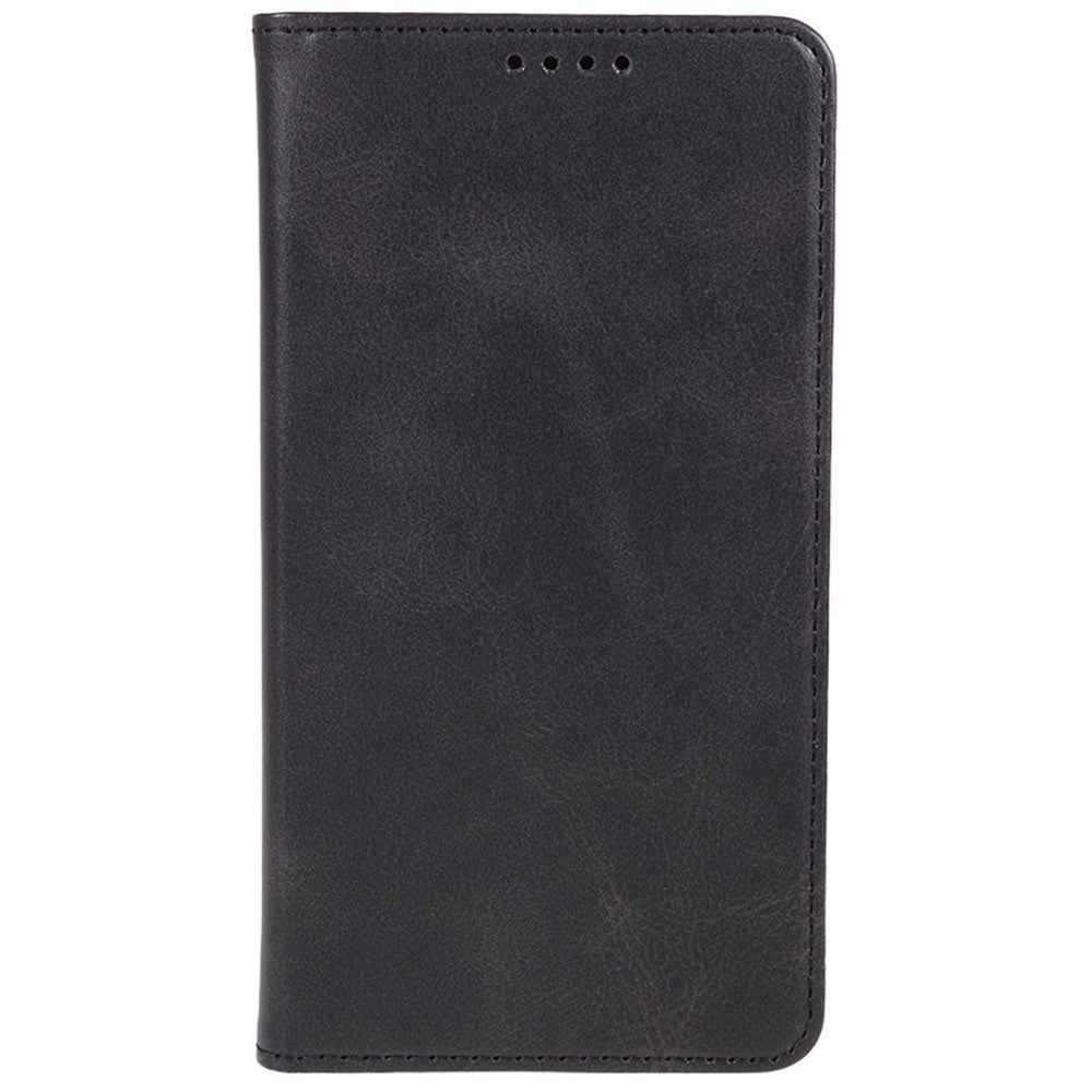 For Xiaomi 17 Pro Case Strong Magnetic PU Leather Phone Cover Calf Texture - Black