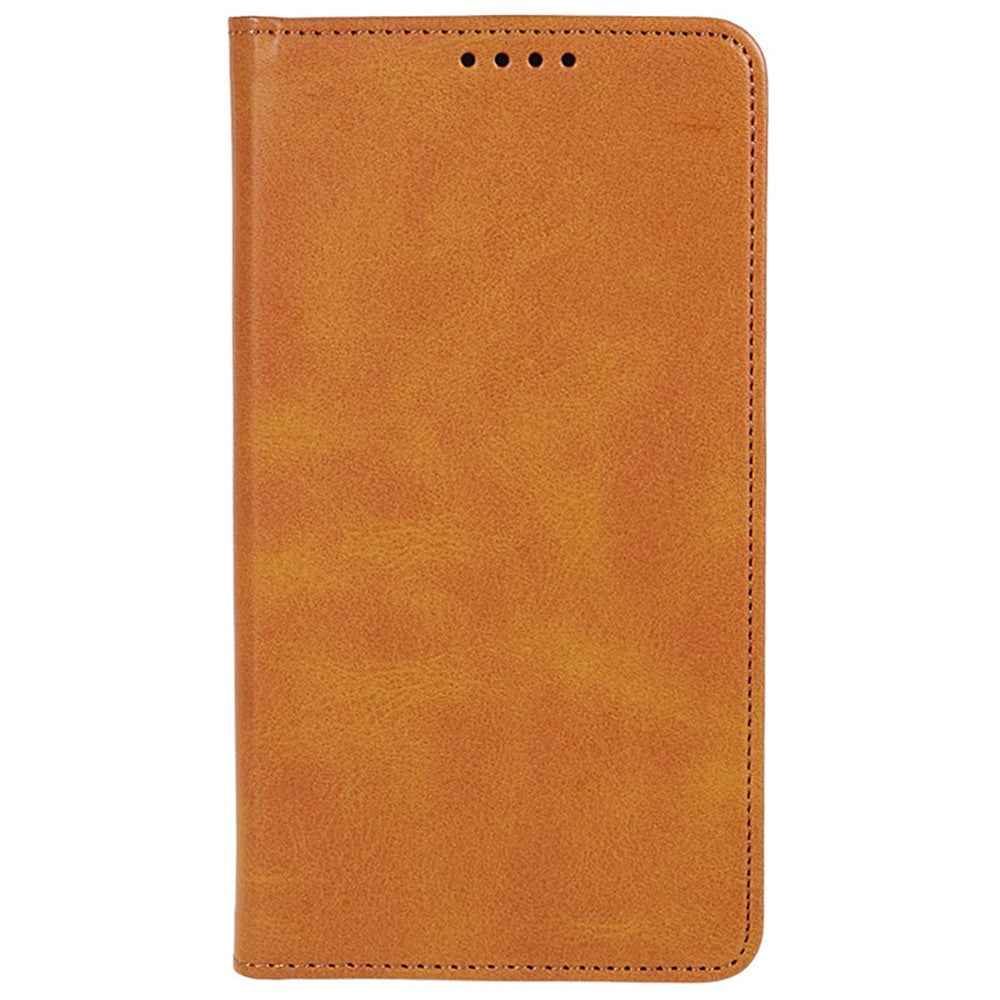 For Xiaomi 17 Pro Case Strong Magnetic PU Leather Phone Cover Calf Texture - Khaki
