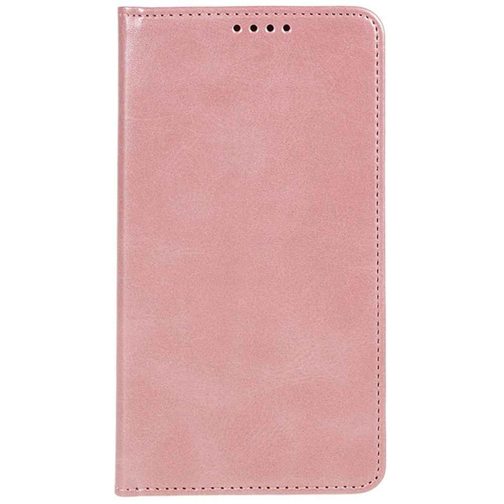 For Xiaomi 17 Pro Case Strong Magnetic PU Leather Phone Cover Calf Texture - Rose Gold