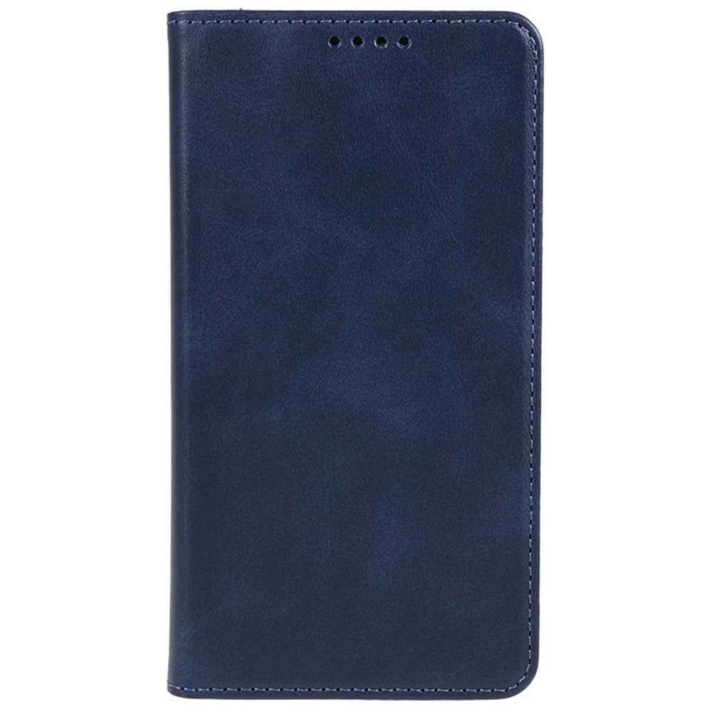 For Xiaomi 17 Pro Case Strong Magnetic PU Leather Phone Cover Calf Texture - Blue
