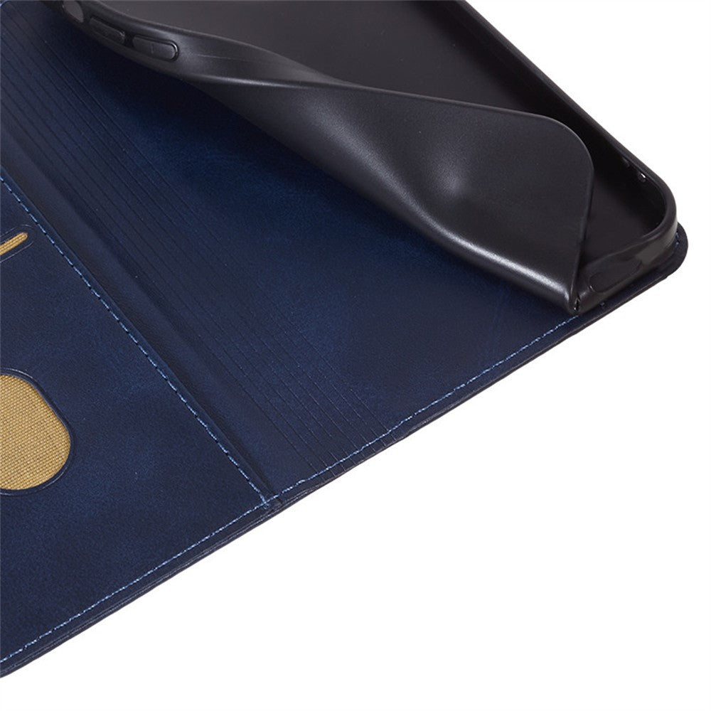For Xiaomi 17 Pro Max Case Strong Magnetic PU Leather Phone Cover Calf Texture - Blue