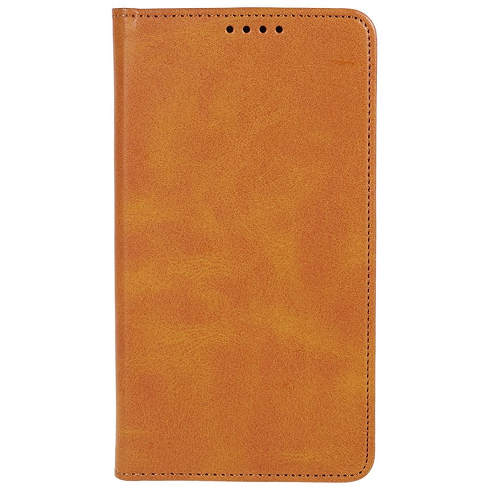 For Xiaomi 17 Pro Max Case Strong Magnetic PU Leather Phone Cover Calf Texture - Khaki