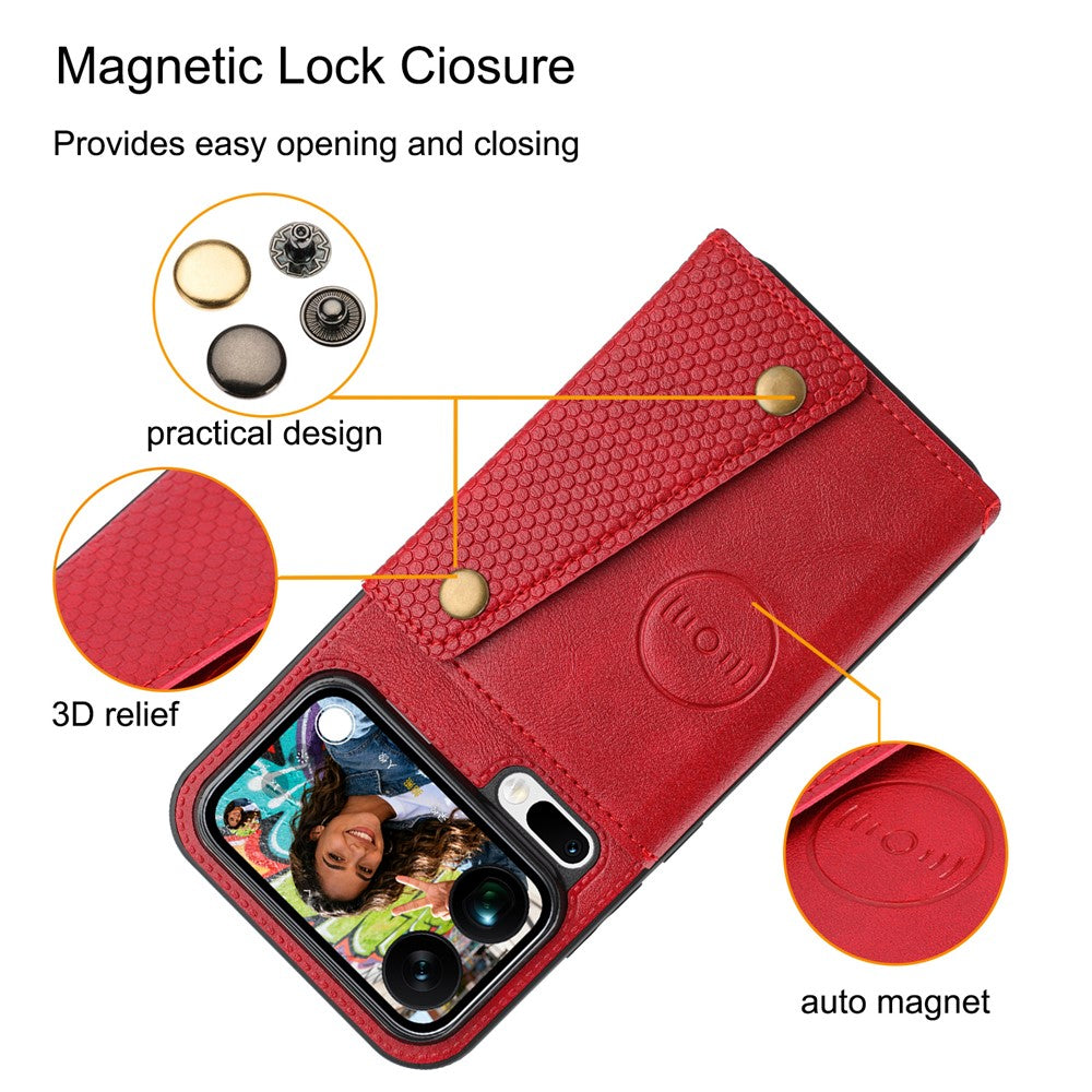 For Xiaomi 17 Pro Max Case with Card Slots Kickstand Leather + TPU Phone Cover - Grey