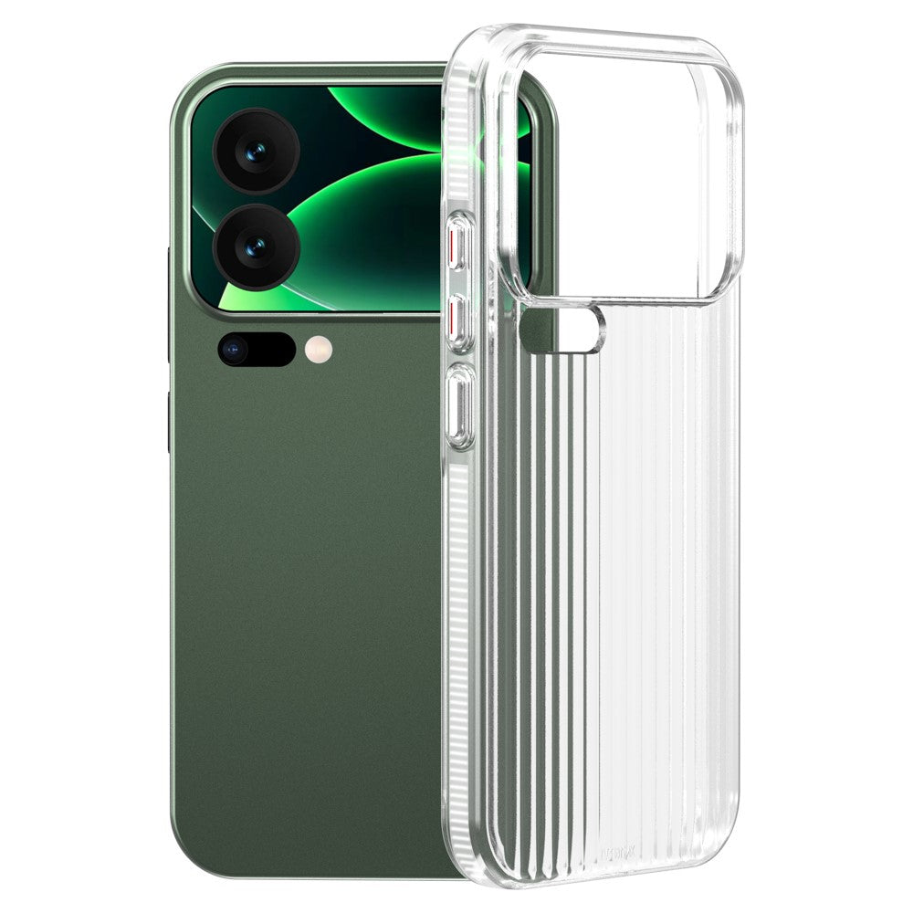 LEREACH TOC Series for Xiaomi 17 Pro Max Case Flowing Grid PC Phone Cover - White