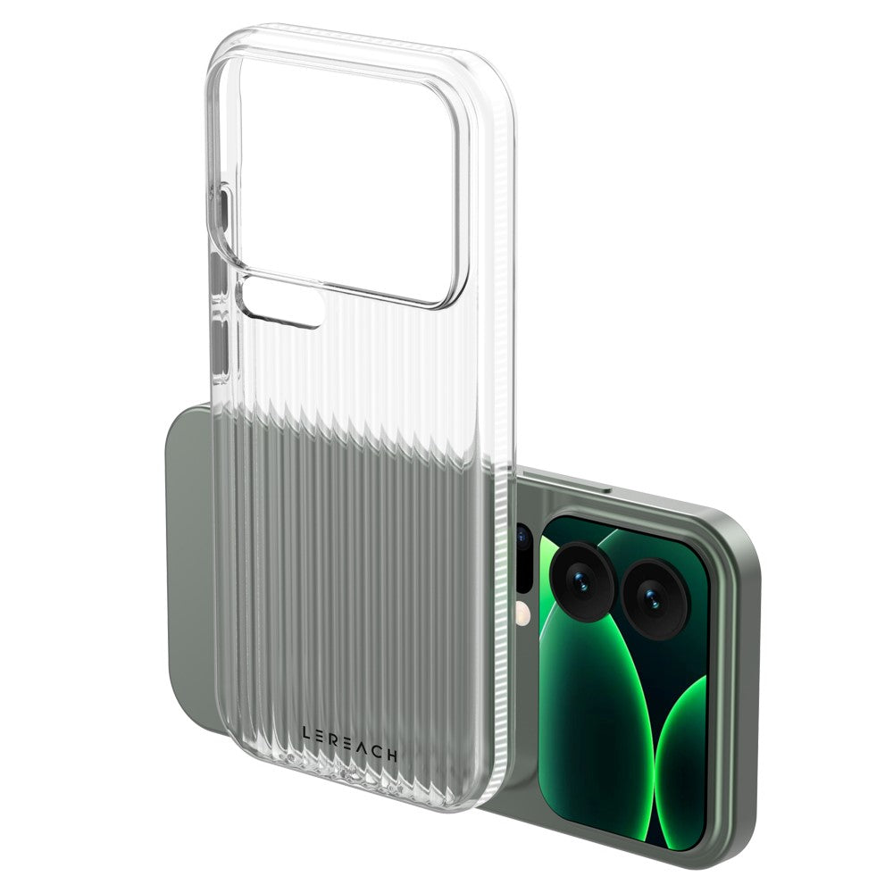 LEREACH TOC Series for Xiaomi 17 Pro Max Case Flowing Grid PC Phone Cover - White