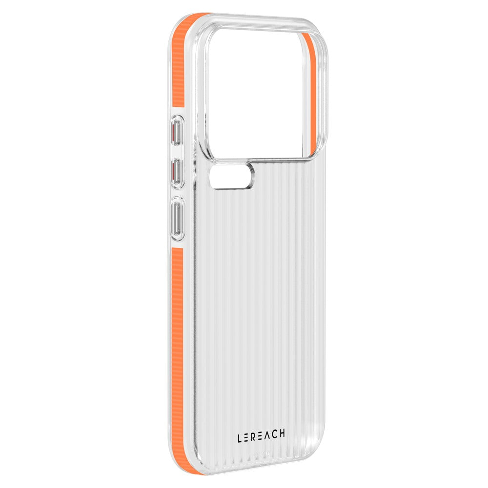 LEREACH TOC Series for Xiaomi 17 Pro Max Case Flowing Grid PC Phone Cover - Orange