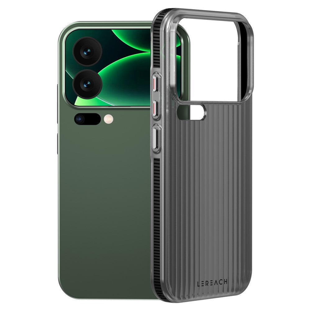 LEREACH TOC Series for Xiaomi 17 Pro Max Case Flowing Grid PC Phone Cover - Black