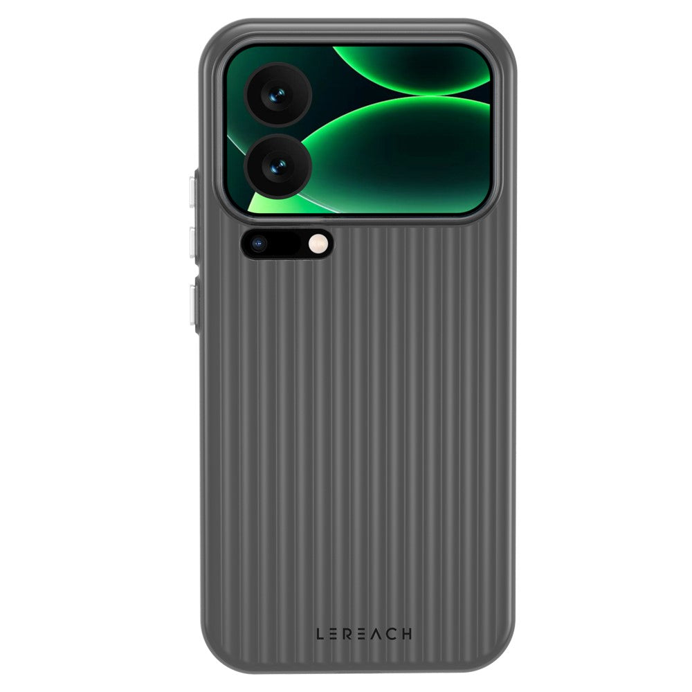 LEREACH TOC Series for Xiaomi 17 Pro Max Case Flowing Grid PC Phone Cover - Black