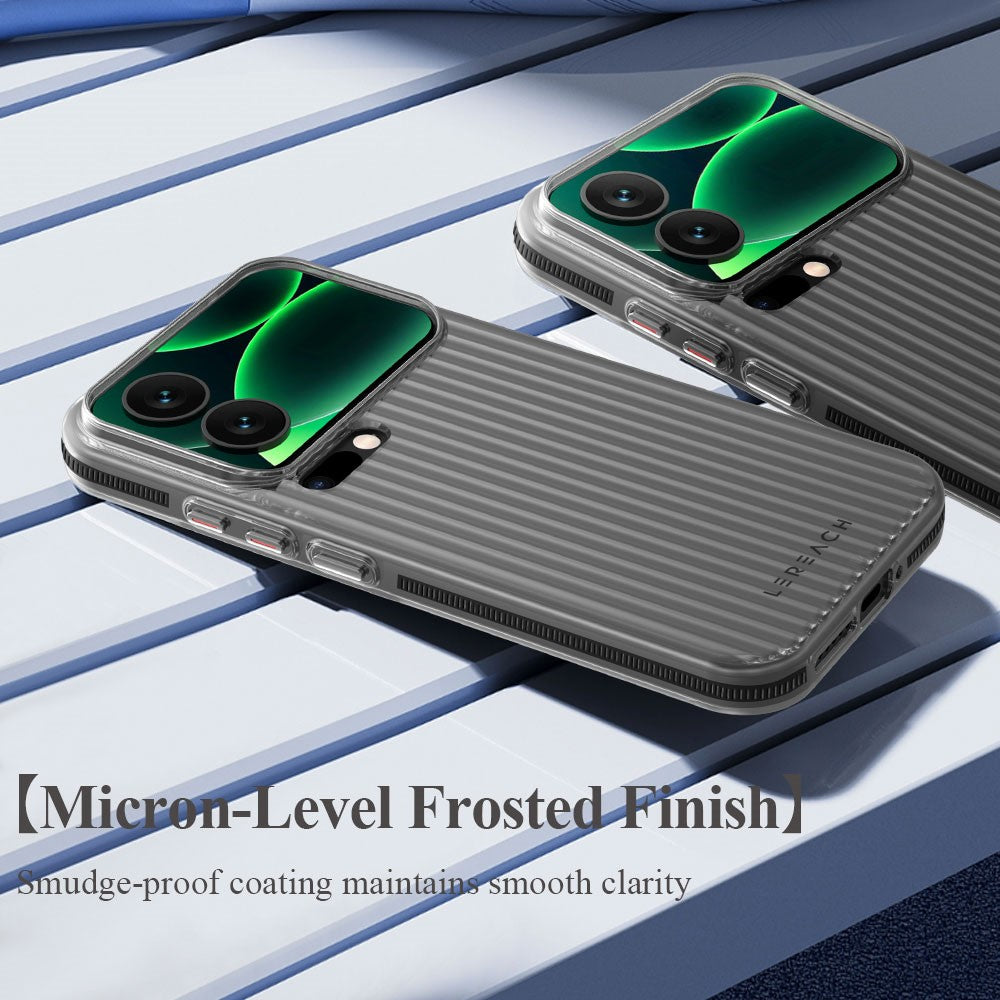 LEREACH TOC Series for Xiaomi 17 Pro Max Case Flowing Grid PC Phone Cover - Black