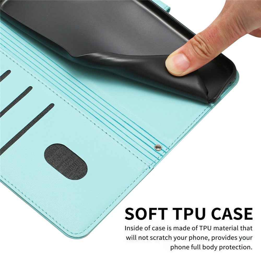 For Xiaomi 17 Pro Wallet Case Cats Imprint Leather Phone Cover with Strap - Green
