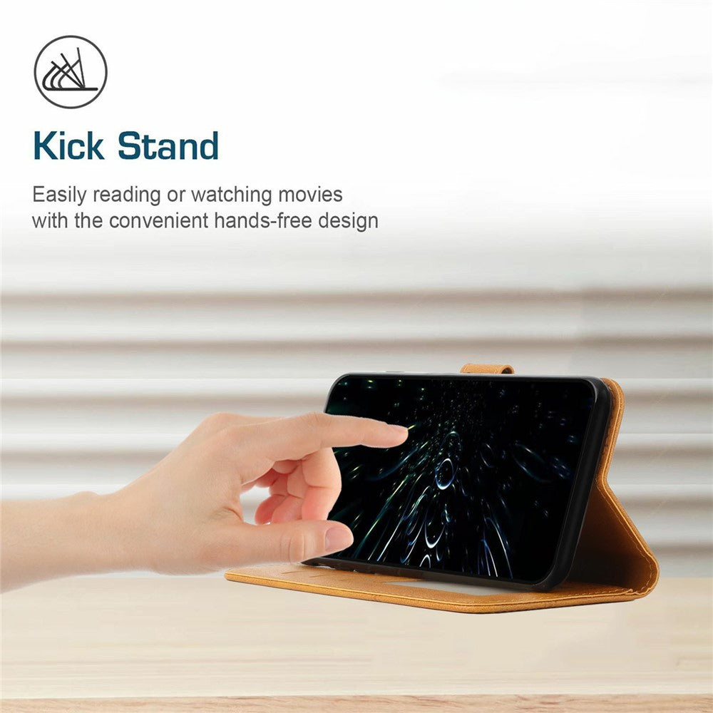 For Xiaomi 17 Pro Max Leather Phone Case Foldable Stand Wallet Flip Cover with Strap - Yellow