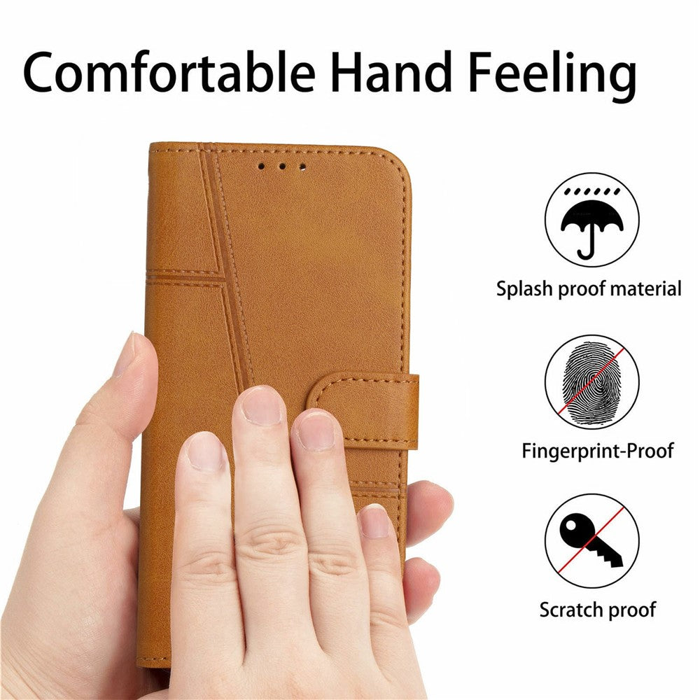 For Xiaomi 17 Pro Max Leather Phone Case Foldable Stand Wallet Flip Cover with Strap - Yellow