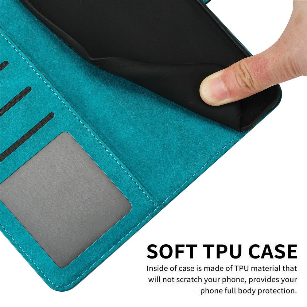 For Xiaomi 17 Pro Max Wallet Case Flip Stand Calf Texture PU Leather Phone Cover with Strap - Green