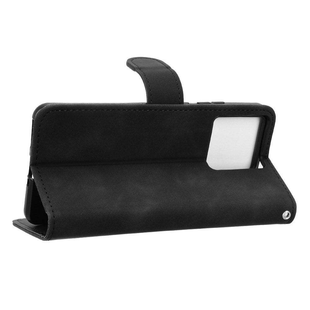 For Motorola Edge 70 5G Leather Case Skin Feel Anti Drop Wallet Flip Phone Cover - Black