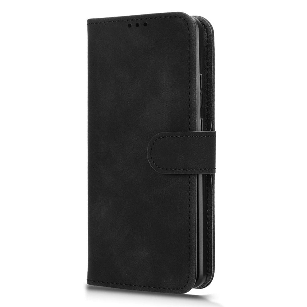 For Motorola Edge 70 5G Leather Case Skin Feel Anti Drop Wallet Flip Phone Cover - Black