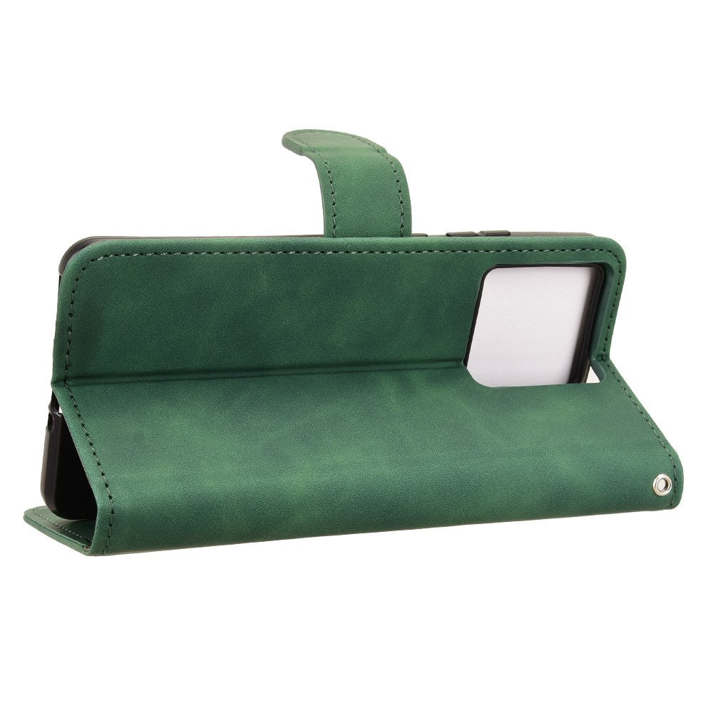 For Motorola Edge 70 5G Leather Case Skin Feel Anti Drop Wallet Flip Phone Cover - Green