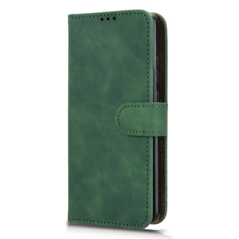 For Motorola Edge 70 5G Leather Case Skin Feel Anti Drop Wallet Flip Phone Cover - Green